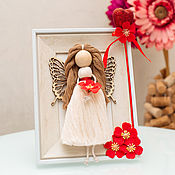 Куклы и игрушки handmade. Livemaster - original item Macrame doll in photo with a heart. Handmade.