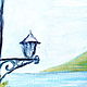 Картина маслом ГОЛУБОЙ ГОРОД У МОРЯ. Картины. ART-Планета МАРИНА ЛЕСНИКОВА. Ярмарка Мастеров.  Фото №5