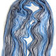 Blue stole scarf silk Airy Blue air sky blue chiffon 100. Wraps. Silk Batik Watercolor ..VikoBatik... My Livemaster. Фото №4