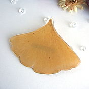 Украшения handmade. Livemaster - original item Ginkgo Biloba Pin Brooch Yellow Real Leaf Resin Jewelry. Handmade.
