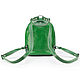Women's leather backpack 'Hummingbird' (green). Backpacks. Russian leather Guild. My Livemaster. Фото №4