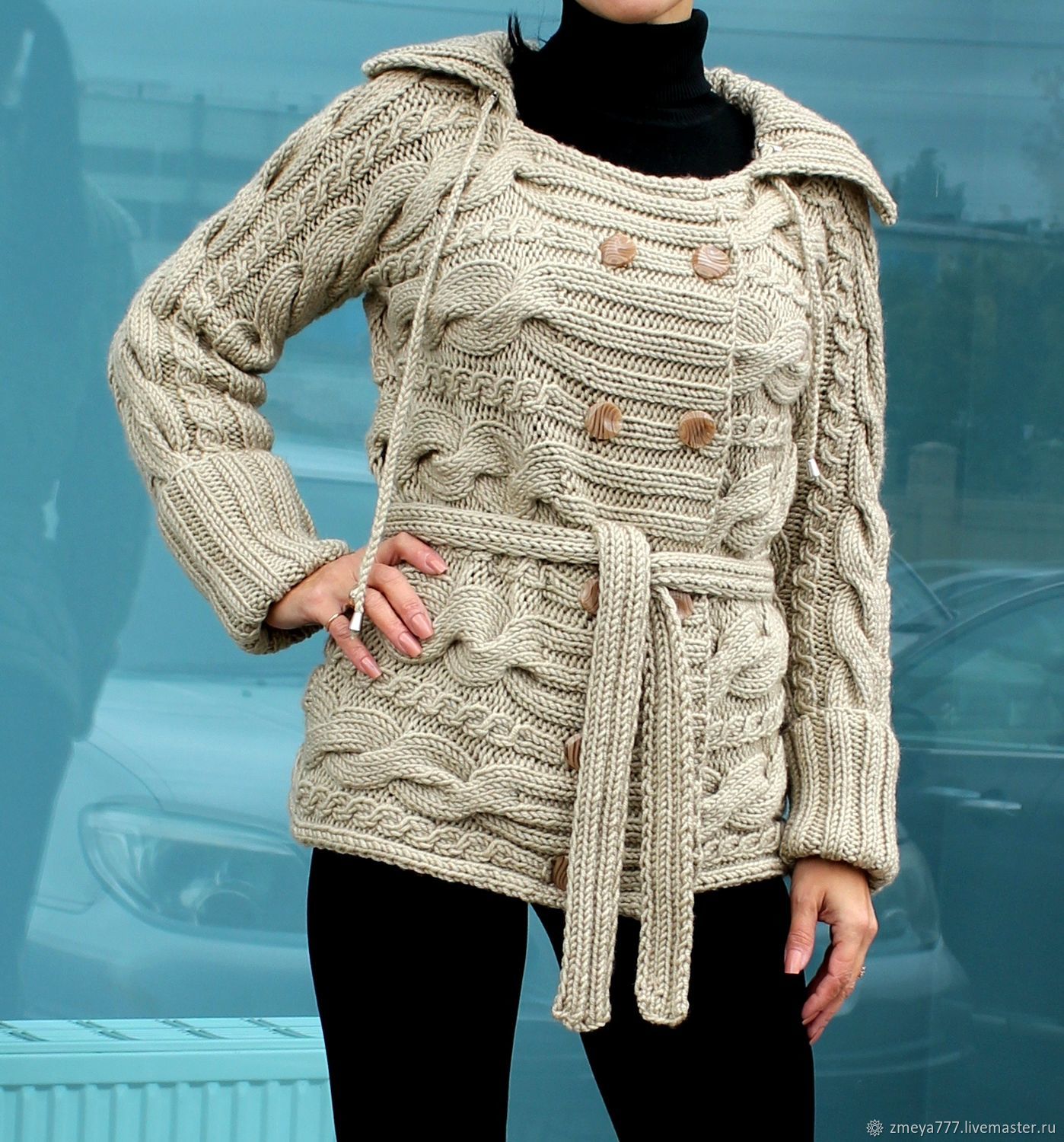 Куртка вязанная женская