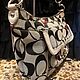 Винтаж: Винтажная сумка Coach New York из фирменной чёрно-серой ткани. Сумки винтажные. Chic bags. Интернет-магазин Ярмарка Мастеров.  Фото №2