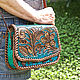 Leather handbag turquoise, Classic Bag, Krasnodar,  Фото №1