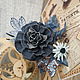 Brooch rose from jeans, Brooches, Kremenchug,  Фото №1