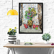 Картины и панно handmade. Livemaster - original item picture collage. Bouquet. 90h100. Handmade.