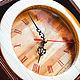 Unusual, original wall clock made of wood in a wooden box. Watch. Original wall clocks. My Livemaster. Фото №5