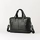 Men's business document bag A4 'Solomon' (Black). Men\'s bag. DragonBags - Men's accessories. Online shopping on My Livemaster.  Фото №2
