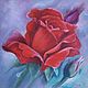 Red rose-painting on canvas-modern art, Pictures, Athens,  Фото №1