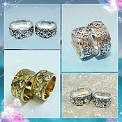 Украшения handmade. Livemaster - original item Wedding Ring in leaves (wide). Handmade.