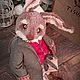 Заказать Тедди заяц Мартовский. Teddy-ot-Vileny. Коллекционная ручная работа. Ярмарка Мастеров. . Тедди Зверята Фото №3