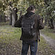 Order 'Hallward' urban leather backpack black. Lemberg Leather. Livemaster. . Backpacks Фото №3