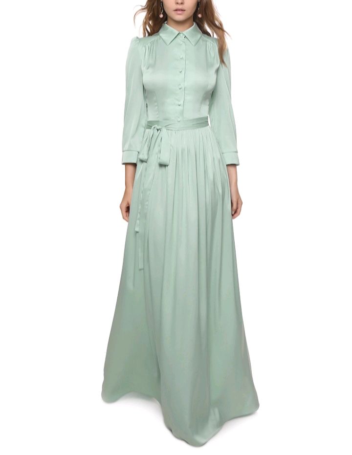 Платье-рубашка нарядное длинное Арт 1266, Платья, Ессентуки,  Фото №1