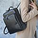 Backpack leather female 'Caprice' (Black), Backpacks, Yaroslavl,  Фото №1