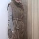 Жилет вязаный песочный с косой. Жилеты. NeoVintage Творческая мастерская (neovintagedress). Ярмарка Мастеров.  Фото №4