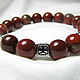 Bracelet red Jasper 'Cross'. Bead bracelet. Beautiful gifts for the good people (Alura-lights). Online shopping on My Livemaster.  Фото №2