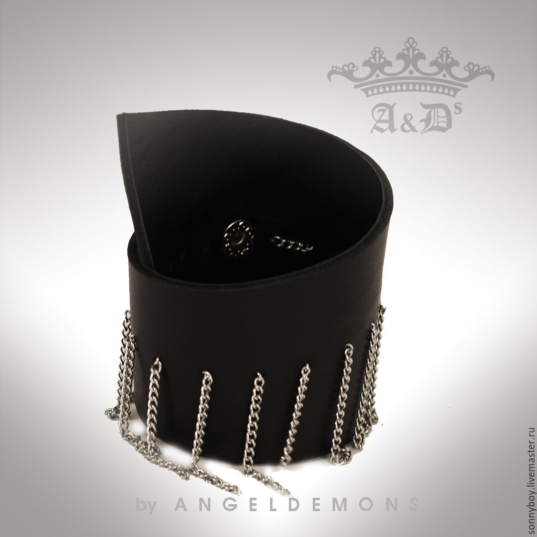 Браслет из кожи - Asymmetrical Silver Chain Bracelet