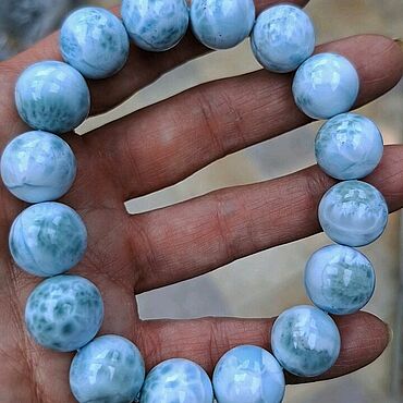 Материалы для творчества ручной работы. Ярмарка Мастеров - ручная работа Ларимар,  природный,  гладкий шар 14мм.. Handmade.
