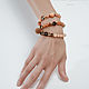 Beige and brown Triple bracelet - beads, Bead bracelet, Magnitogorsk,  Фото №1
