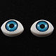 7х9мм Глаза кукольные (голубые) 2шт. "5622". Фурнитура для кукол и игрушек. Buseni4ka - для игрушек и миниатюр. Интернет-магазин Ярмарка Мастеров.  Фото №2