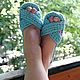 Slippers-flip-flops home knitted with a massage effect of cotton yarn. Slippers. irina-belaya-3. Online shopping on My Livemaster.  Фото №2