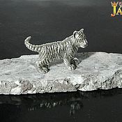 Сувениры и подарки handmade. Livemaster - original item Tiger symbol of 2022 silver. Handmade.