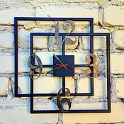 Для дома и интерьера handmade. Livemaster - original item Wall clock Loft geometric. Handmade.