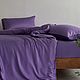 Tencel bed linen purple with a sheet. Bedding sets. Postelnoe. Felicia Home. Kachestvo + Estetika. My Livemaster. Фото №4
