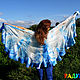 Large felted tippet shawl poncho 'Sky in the clouds'. Wraps. studiya. My Livemaster. Фото №4
