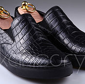 Обувь ручной работы handmade. Livemaster - original item Genuine Crocodile leather slip-ons IMA5016B. Handmade.