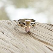 Серебряное кольцо с турмалиновым кварцем