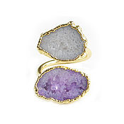 Украшения handmade. Livemaster - original item Quartz Ring, Lilac ring, White ring gift. Handmade.