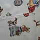 Набор гобеленовых салфеток 5шт. -пасхальные зайчики. Салфетки. Текстильный  интерьер. Ярмарка Мастеров.  Фото №4