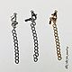 Lobster small lock with extension ZAM-003 (3 colors) South Korea, Accessories for jewelry, St. Petersburg,  Фото №1