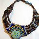  Beaded, with ceramic insert. Necklace. IrinaSkripkaMBeads. My Livemaster. Фото №6