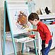 Детский мольберт двусторонний деревянный магнитный, Мебель для детской, Москва,  Фото №1