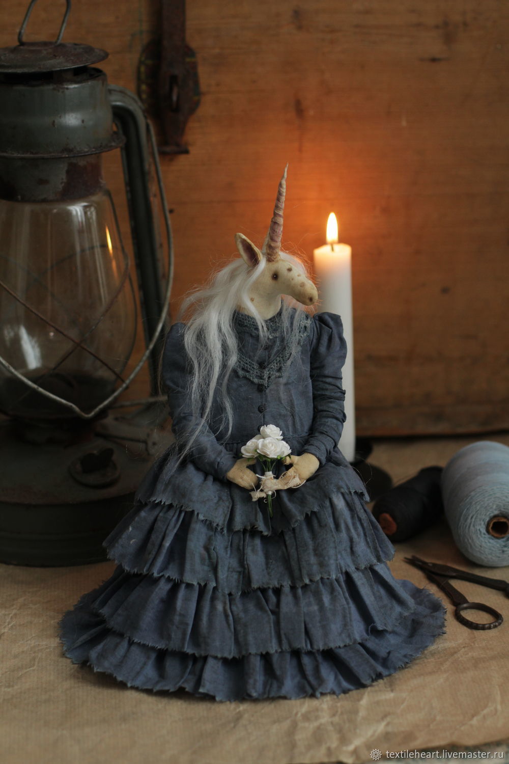 interior doll: A unicorn in a blueberry dress, Interior doll, Tver,  Фото №1