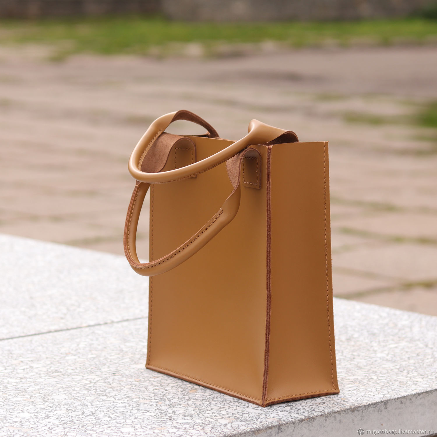 Women's leather bag mustard-brown, Classic Bag, St. Petersburg,  Фото №1