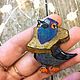 Order Brooch ' Grey funny pigeon with orange eyes bird'. greenfox-23. Livemaster. . Brooches Фото №3