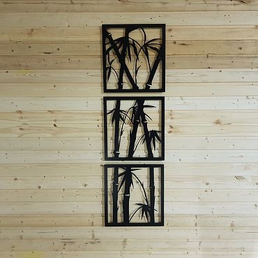 Бамбуковое панно на стену - 68 фото