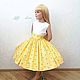 Заказать Платье "Felice" принт Солнечные сердечки. Little___dress. Ярмарка Мастеров. . Платье Фото №3