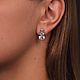 Серьги premium collection серебро 925 пробы в инкрустации фианитов. Серьги классические. MARIA GUSEVA Fashion Jewelry. Ярмарка Мастеров.  Фото №4