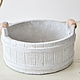 Concrete planter Bucket with rope handles Provence, Country. Pots1. Decor concrete Azov Garden. My Livemaster. Фото №5