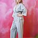 Order Pantsuit made of boiled cotton, Zarislava model, a gift for a girl. Blouse Blues. Livemaster. . Home costumes Фото №3