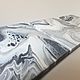 Триптих Набор 3 абстрактные серебристые картины Fluid art. Картины. Mayyaflowers. Ярмарка Мастеров.  Фото №6
