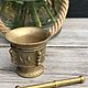 Mortar and pestle, bronze with gilding, Holland. Vintage kitchen utensils. Dutch West - Indian Company. Online shopping on My Livemaster.  Фото №2