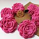 Hair clips and hair bands: Jewelry Elastic band for hair pink roses. Hairpins and elastic bands for hair. Knit for you (Irina). My Livemaster. Фото №4