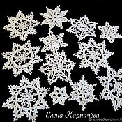 Сувениры и подарки handmade. Livemaster - original item Christmas crocheted snowflake. Handmade.