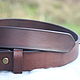 Men's leather belt 'Nature' (brown). Straps. CRAZY RHYTHM bags (TP handmade). My Livemaster. Фото №4
