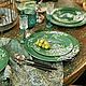 Painted porcelain tea Set Chinoiserie Emerald. Plates. ArtFlera (artflera). Online shopping on My Livemaster.  Фото №2